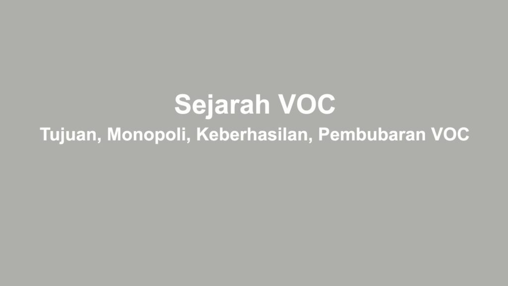 Sejarah VOC