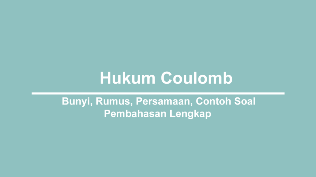 Hukum Coulomb